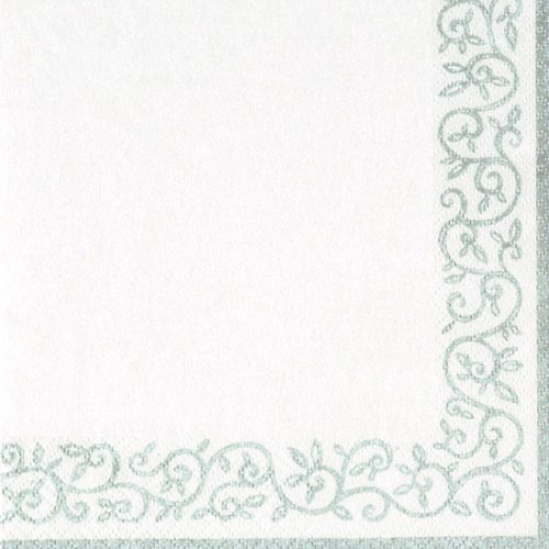 Ti-Flair Szalvéta 33X33 cm 3 Rétegű 20 lap/csomag Romantic Border Silver-White 375413