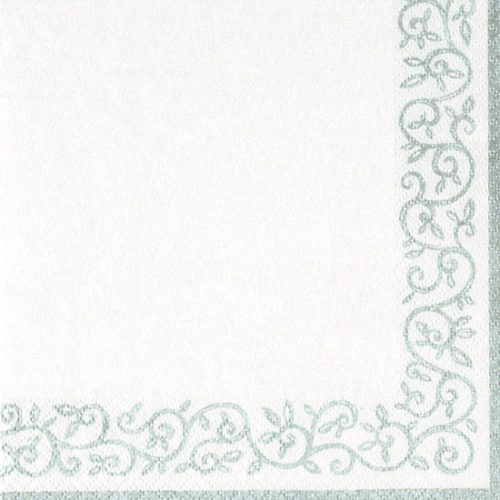 Ti-Flair Szalvéta 33X33 cm 3 Rétegű 20 lap/Csomag Romantic Border Silver-White 375413