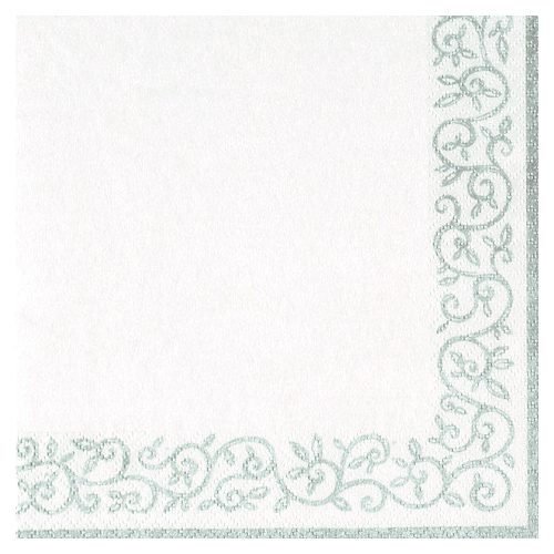 Ti-Flair Szalvéta 33X33 cm 3 Rétegű 20 lap/Csomag Romantic Border Silver-White 375413