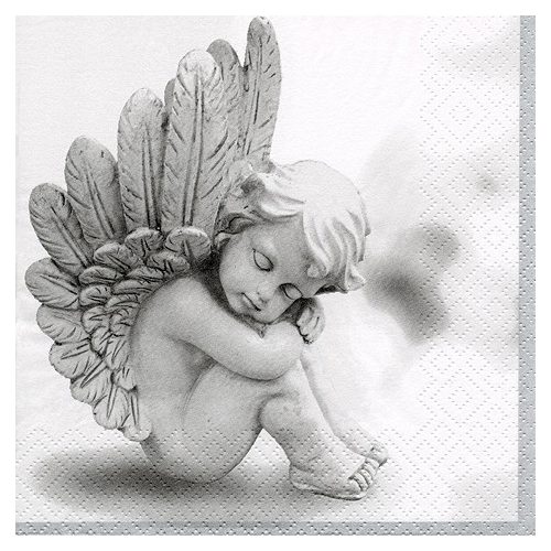 Szalvéta 33x33cm 3r 20 lap/cs dreaming angel grey