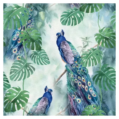 Ti-Flair Szalvéta 33 x 33 cm 3 Rétegű 20 Lap/Csomag Peacock Paradise