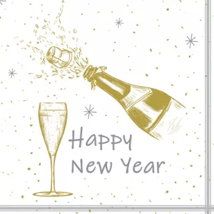   Ti-Flair Szalvéta 33x33 cm 3 Rétegű 20 Lap/Csomag Happy New Year