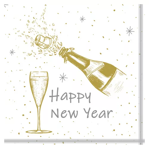 Ti-Flair Szalvéta 33x33 cm 3 Rétegű 20 Lap/Csomag Happy New Year