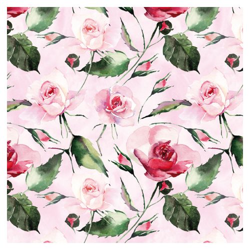 Ti-Flair Szalvéta 33x33 cm 3 Rétegű 20 Lap/Csomag Powdery Roses Blush Rosé