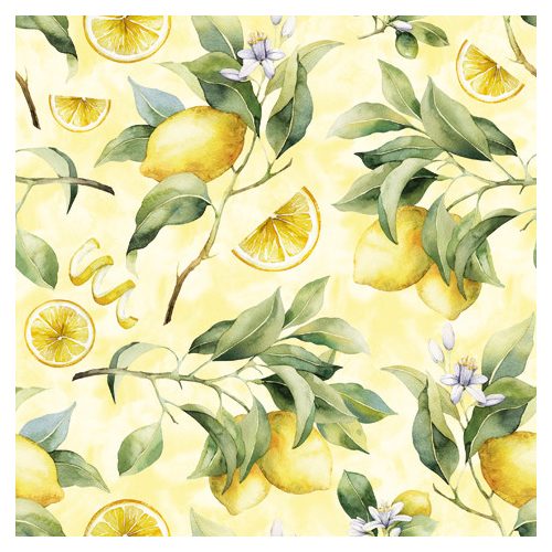 Ti-Flair Szalvéta 33x33 cm 3 Rétegű 20 Lap/Csomag Ripe Lemons