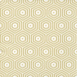   Ti-Flair Szalvéta 33 x 33 cm 3 Rétegű 20 lap/Csomag Geometric Hipster Gold 379821