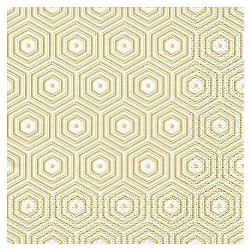 Ti-Flair Szalvéta 33x33 cm 3 Rétegű 20 Lap/Csomag Geometric Hipster Gold