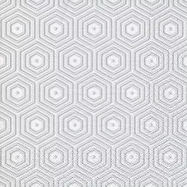   Ti-Flair Szalvéta 33 x 33 cm 3 Rétegű 20 lap/Csomag Geometric Hipster White 379822