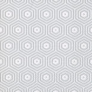   Ti-Flair Szalvéta 33 x 33 cm 3 Rétegű 20 lap/Csomag Geometric Hipster White 379822