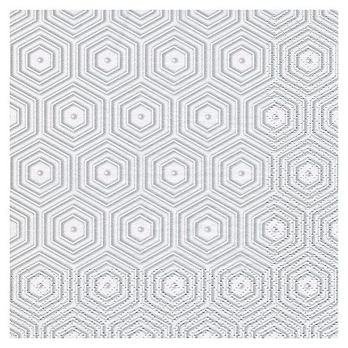 Ti-Flair Szalvéta 33 x 33 cm 3 Rétegű 20 lap/Csomag Geometric Hipster White 379822