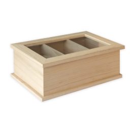 Fadoboz Átlátszó Tetővel 3 Rekeszes 30,5x20x11,5 cm