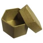 Papírdoboz Hatszöglet Alakú Natúr 6x5x3,5 cm
