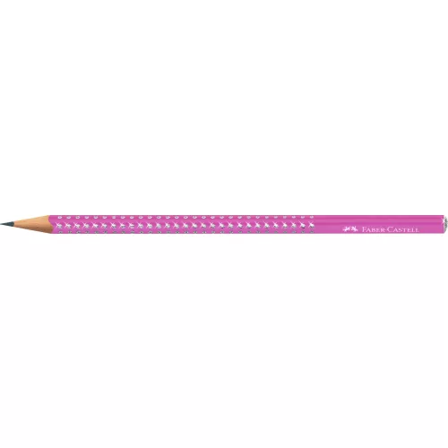 Faber-Castell Grafitceruza Háromszögletű B Sparkle Aurora Fukszia