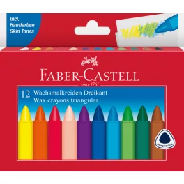   Faber-Castell Zsírkréta Készlet 12 Darab/Készlet Háromszögletű 