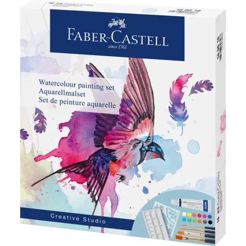 Faber-Castell Akvarell Festőkészlet 18 Darab/Készlet Sablonnal és Keverőpalettával