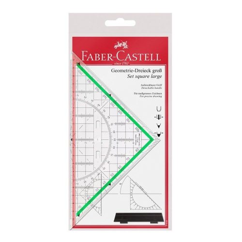 Faber-Castell Vonalzó Háromszög 20 cm Geometriai Fogóval