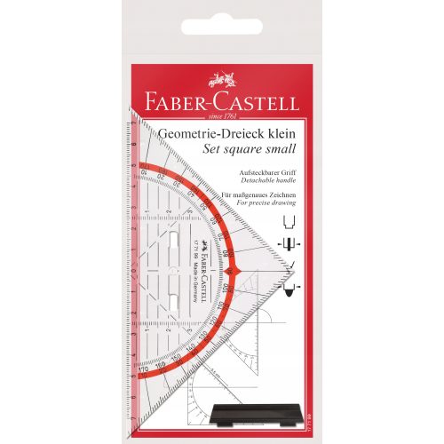 Faber-Castell Vonalzó Háromszög 14 cm Geometriai Fogóval