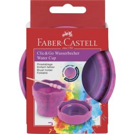   Faber-Castell Ecsettál Öszecsukható Rózsaszín Márványos Click And Go