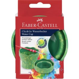   Faber-Castell Ecsettál Öszecsukható Zöld Márványos Click And Go