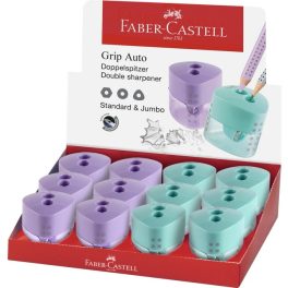   Faber-Castell Hegyező Műanyag Kétlyukú Tartályos Vegyes Pasztell Színekben Grip