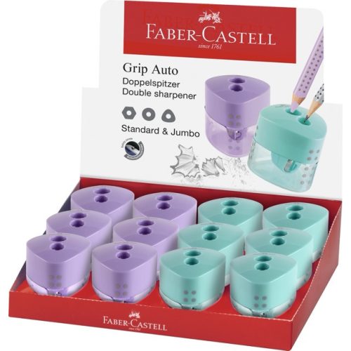 Faber-Castell Hegyező Műanyag Kétlyukú Tartályos Vegyes Pasztell Színekben Grip