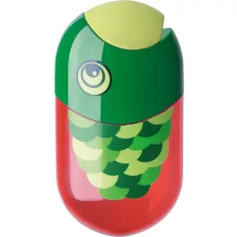   Faber-Castell Hegyező Kétlyukú Tartályos Radírral Hal Mintás
