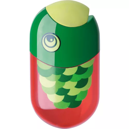 Faber-Castell Hegyező Kétlyukú Tartályos Radírral Hal Mintás