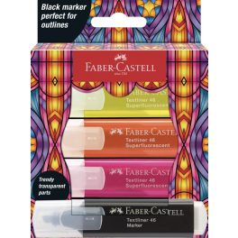   Faber-Castell Szövegkiemelő Készlet 4 Darab/Készlet Neon Színek 46 Glassy
