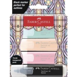   Faber-Castell Szövegkiemelő Készlet 4 Darab/Készlet Pasztell Színek 46 Glassy
