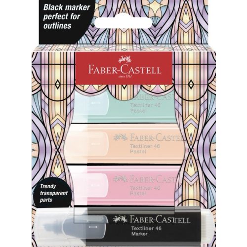 Faber-Castell Szövegkiemelő Készlet 4 Darab/Készlet Pasztell Színek 46 Glassy