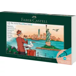   Faber-Castell Művészfilctoll Készlet 12 Darab/Készlet Pitt Artist Pen City New York