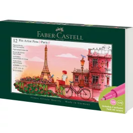   Faber-Castell Művészfilctoll Készlet 12 Darab/Készlet Pitt Artist Pen City Paris