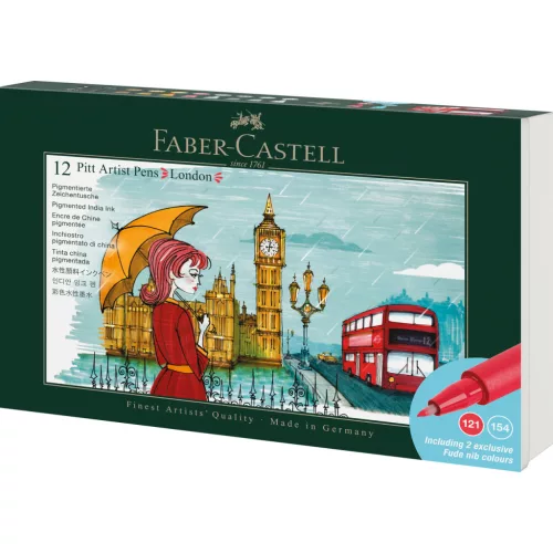 Faber-Castell Művészfilctoll Készlet 12 Darab/Készlet Pitt Artist Pen City London