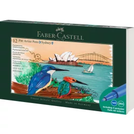   Faber-Castell Művészfilctoll Készlet 12 Darab/Készlet Pitt Artist Pen City Sydney