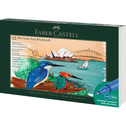 Faber-Castell Művészfilctoll Készlet 12 Darab/Készlet Pitt Artist Pen City Sydney