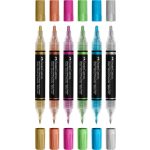 Faber-Castell Akril Marker Készlet Kétvégű 6 Darab/Készlet Metál Színek Black Edition Shake And Paint