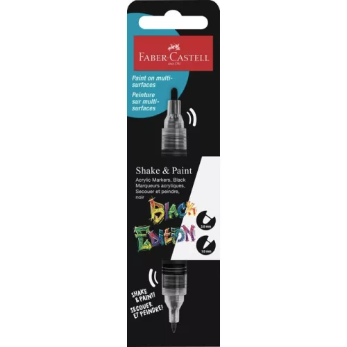 Faber-Castell Akril Marker Kétvégű Fekete Black Edition Shake And Paint