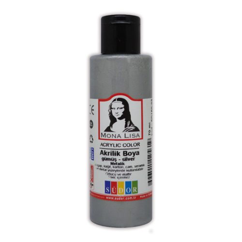 Mona Lisa Akrilfesték Metál Ezüst 70 ml