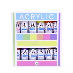  Mona Lisa Akrilfesték Készlet Extra 2 Darab Fehér Színnel 12x70 ml