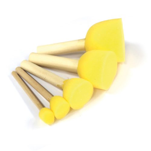 CreArt Szivacsecset Szett Sárga Kör Alakú 1,5-5 cm 5 Darab/Csomag