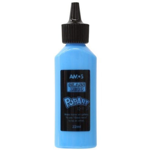 Amos Pop Art Üvegmatricafesték 22 ml Telt Szín Kék