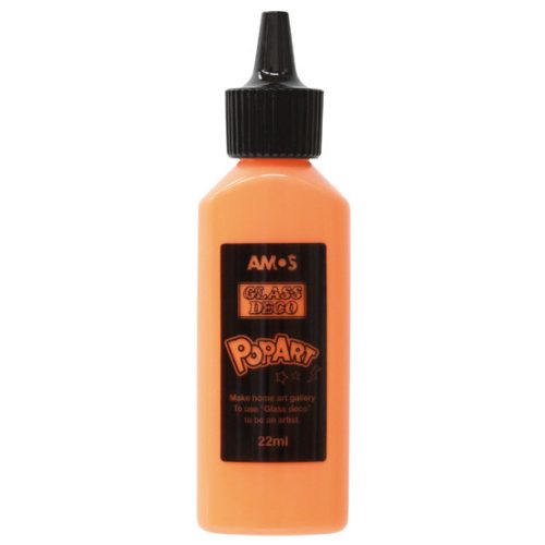 Amos Pop Art Üvegmatricafesték 22 ml Telt Szín Narancssárga