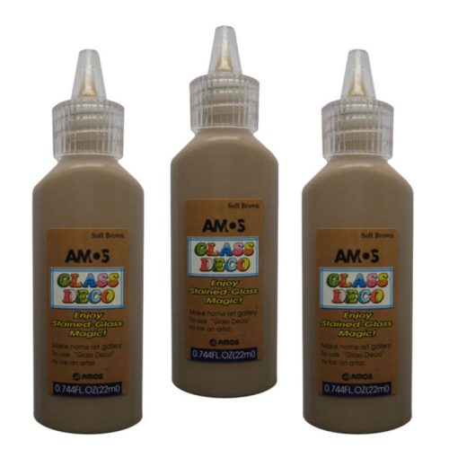Amos Üvegmatricafesték 22 ml Világosbarna 3 Darab/Csomag