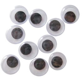   Kerek Mozgó Szem 12 mm Kb. 11 Gramm Ragasztható Kb. 100 Darab/Csomag