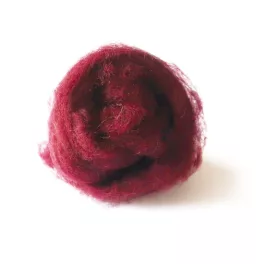 CreArt Gyapjú Kártolt Bordó Színű 100 gramm/Csomag