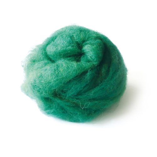 CreArt Gyapjú Kártolt Zöld Színű 100 gramm/csomag