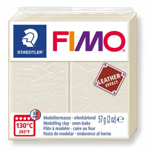 Fimo Süthető Gyurma Leather Effect 57 gramm Elefántcsont