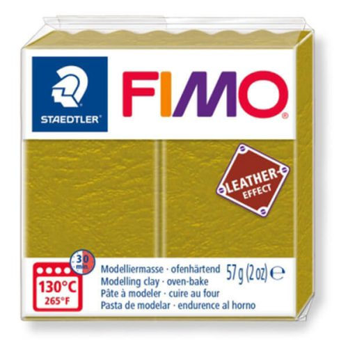 Fimo Süthető Gyurma Leather Effect 57 gramm Olíva