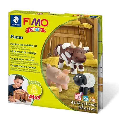 Fimo Süthető Gyurma Készlet Kids F&P 4x42 gramm Farm