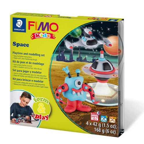 Fimo Süthető Gyurma Készlet Kids F&P 4x42 gramm Űrszörnyek